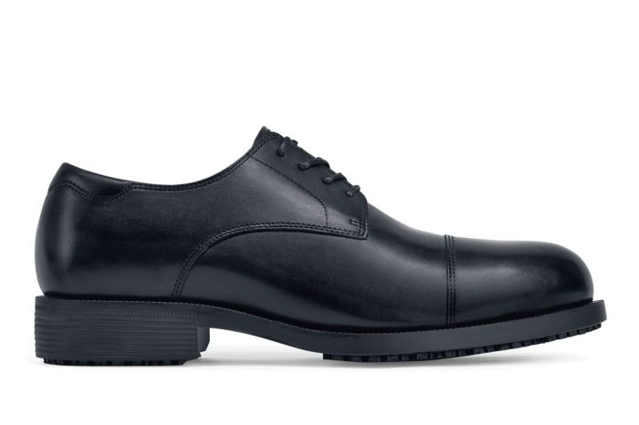 Mens black steel toe dress shoes