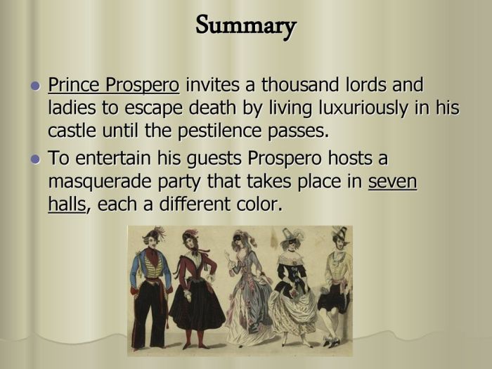 Why did prince prospero decorate the rooms