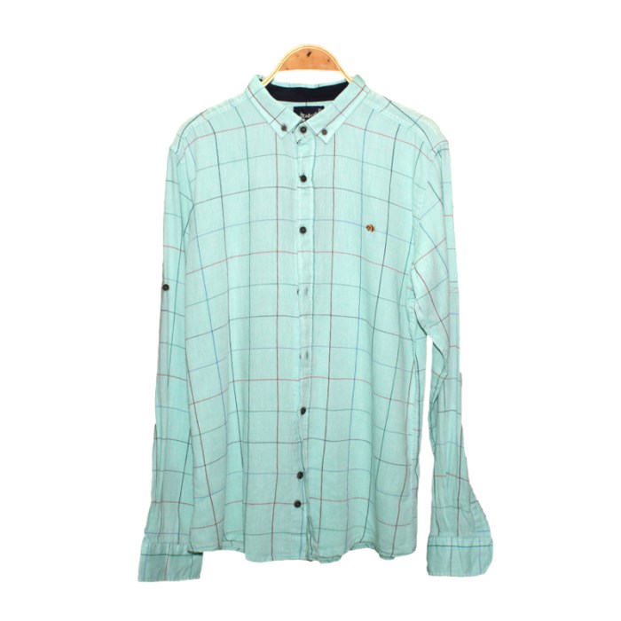 Sea green mens dress shirt