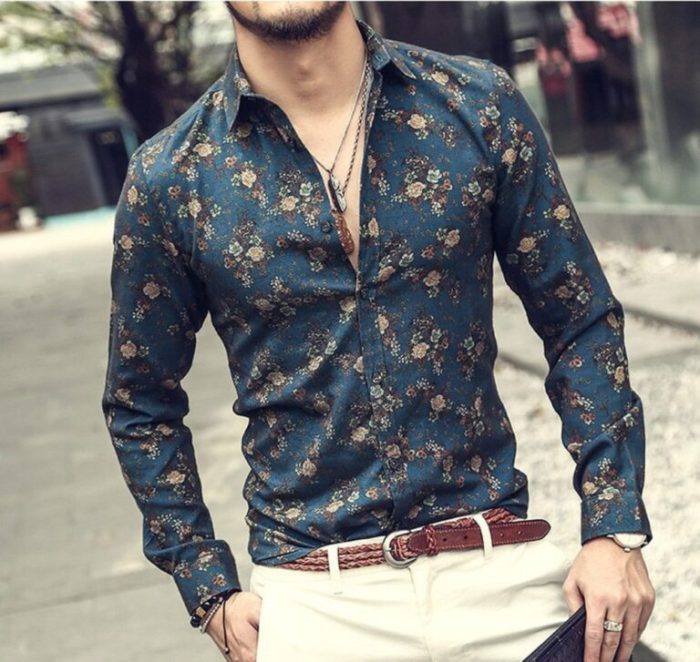 Floral dress shirts for men