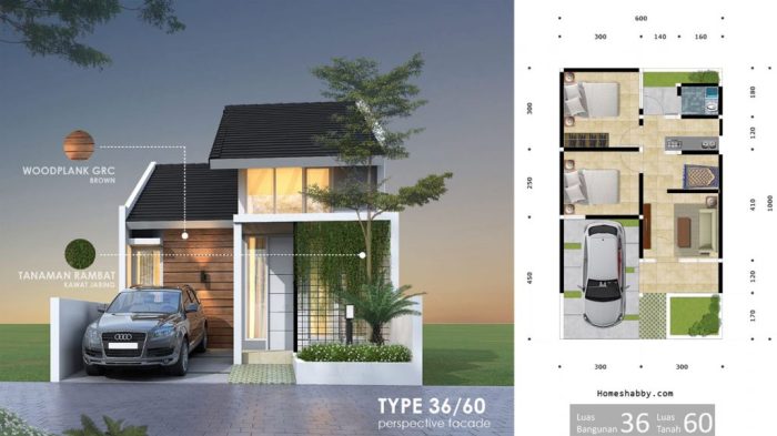 Desain unik dari rumah type 36