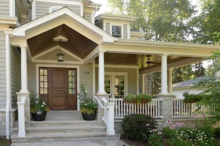 Porches siding siena thespruce entrances craftsman entryway gambrick covered portico veranda foyer