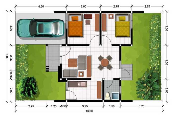 Desain teras rumah minimalis type 36 72